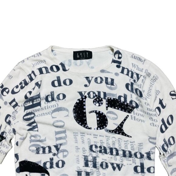 Just Mist Crop Top Long Sleeve Y2K Streetwear Shimmer Crewneck - Picture 3 of 7